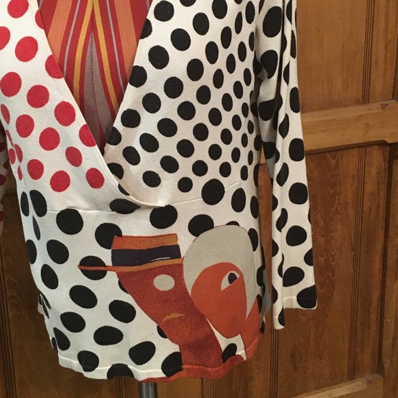 Unique multi- color/ themed top. Long sleeve - Picture 2 of 10